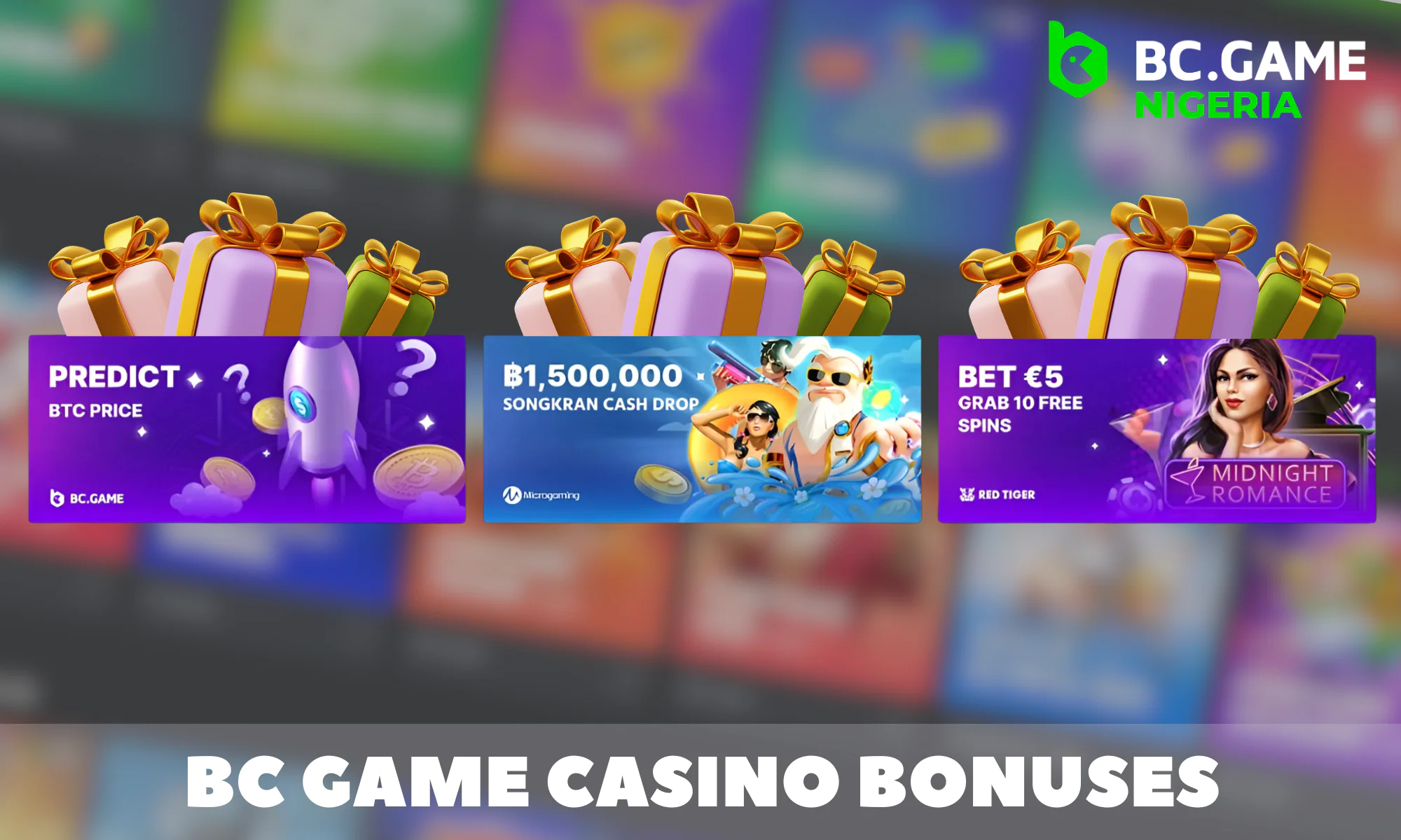 BC Game bonuses available for players