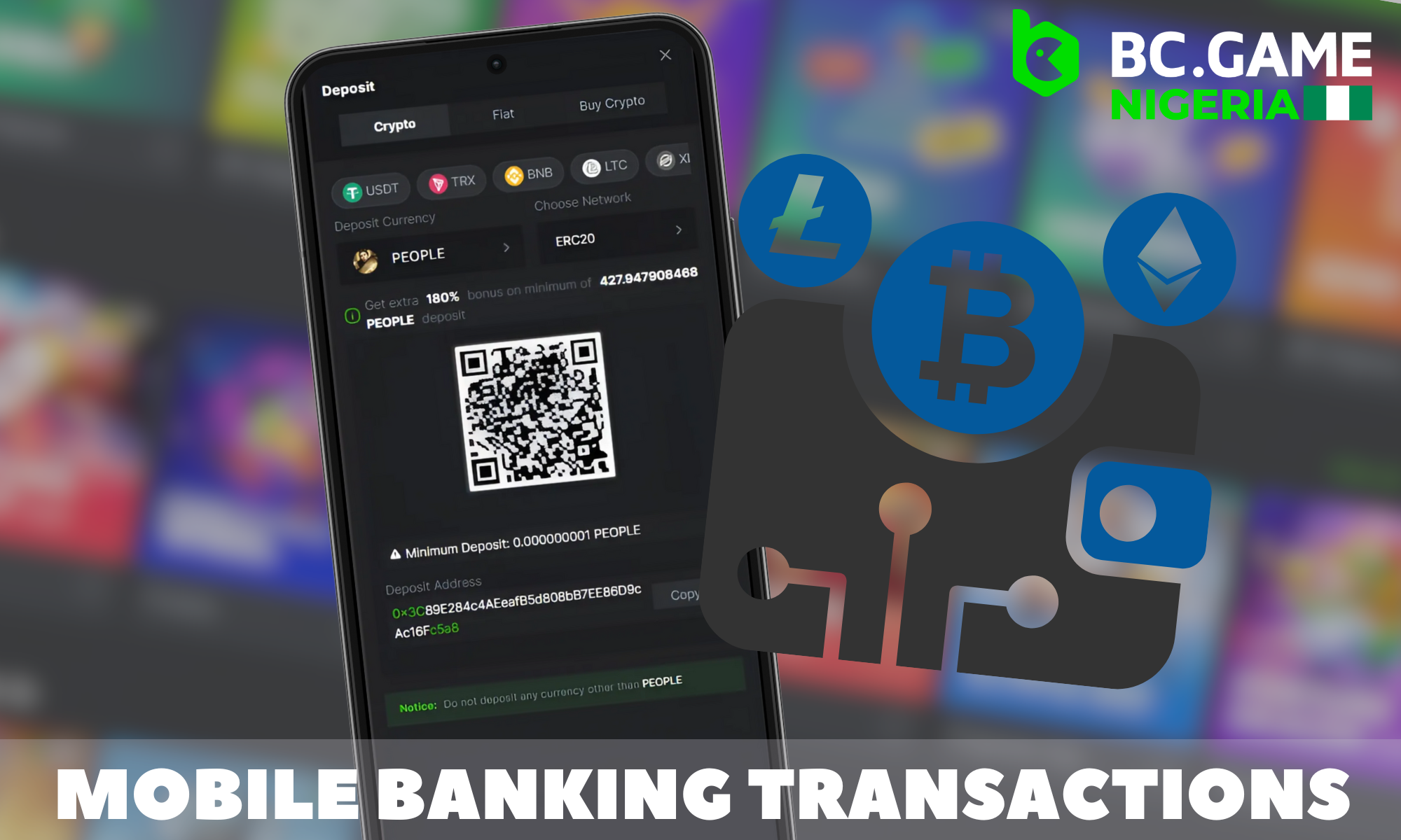 Payment methods available for BC Game players