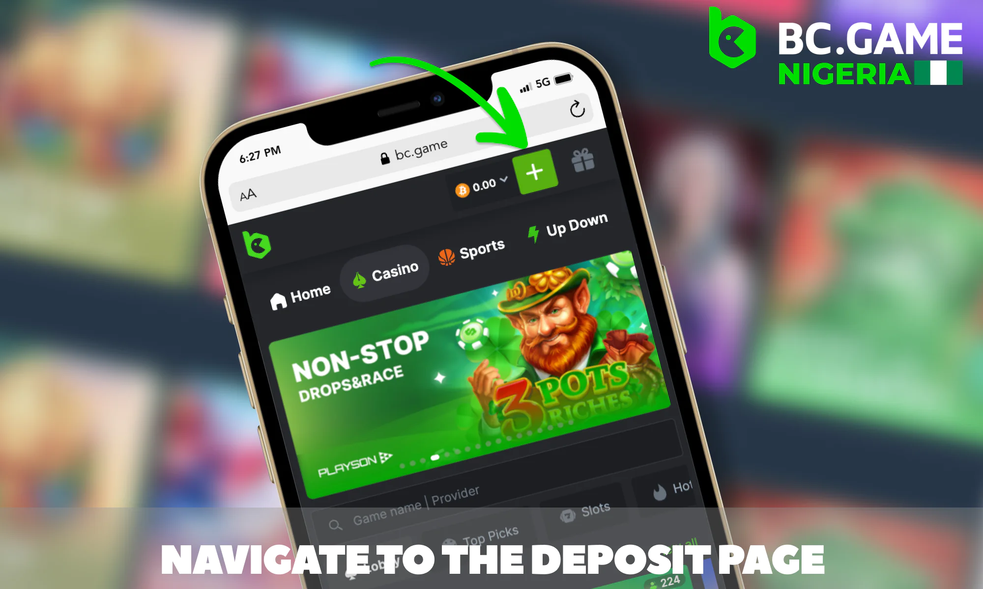 Adding funds to your balance at BC Game