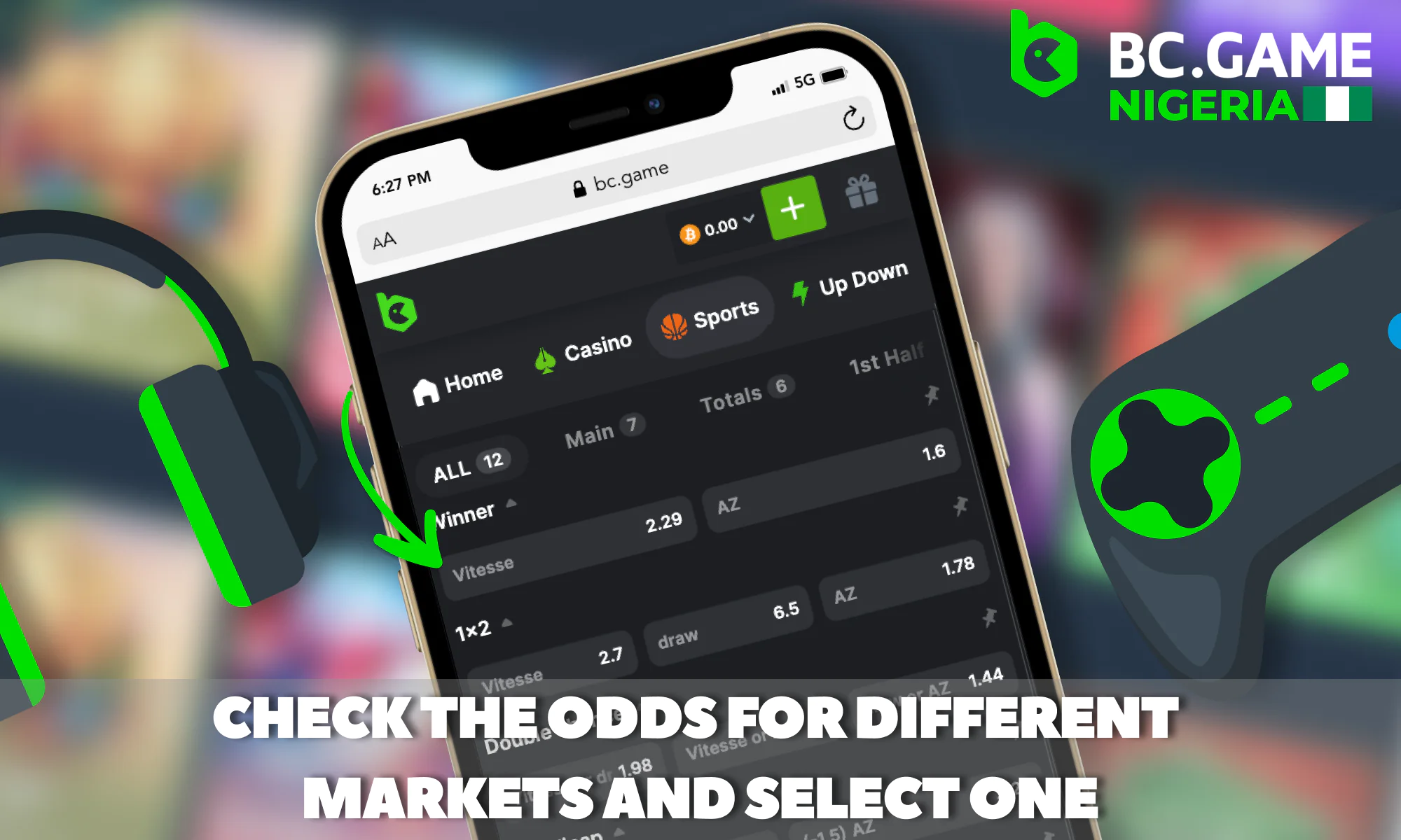 Choosing your odds to bet on at BC Game