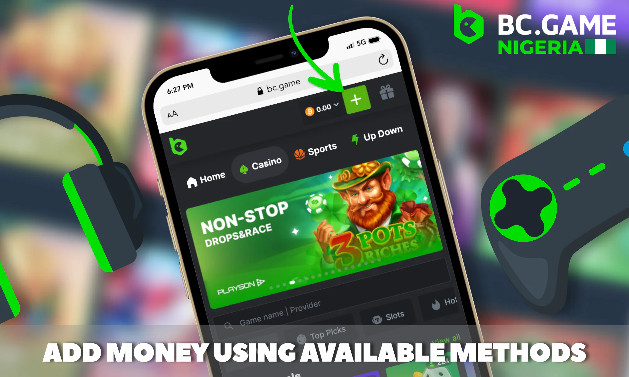 Adding funds to your balance at BC Game