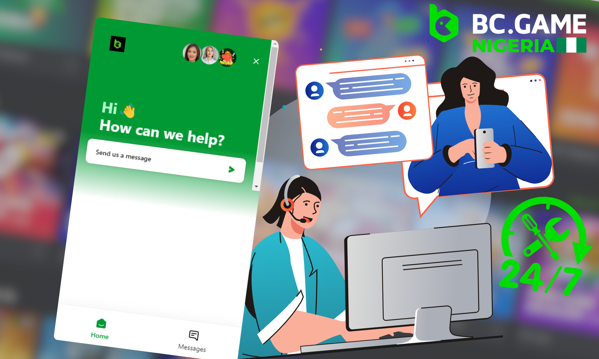 BC Game customer support 24/7