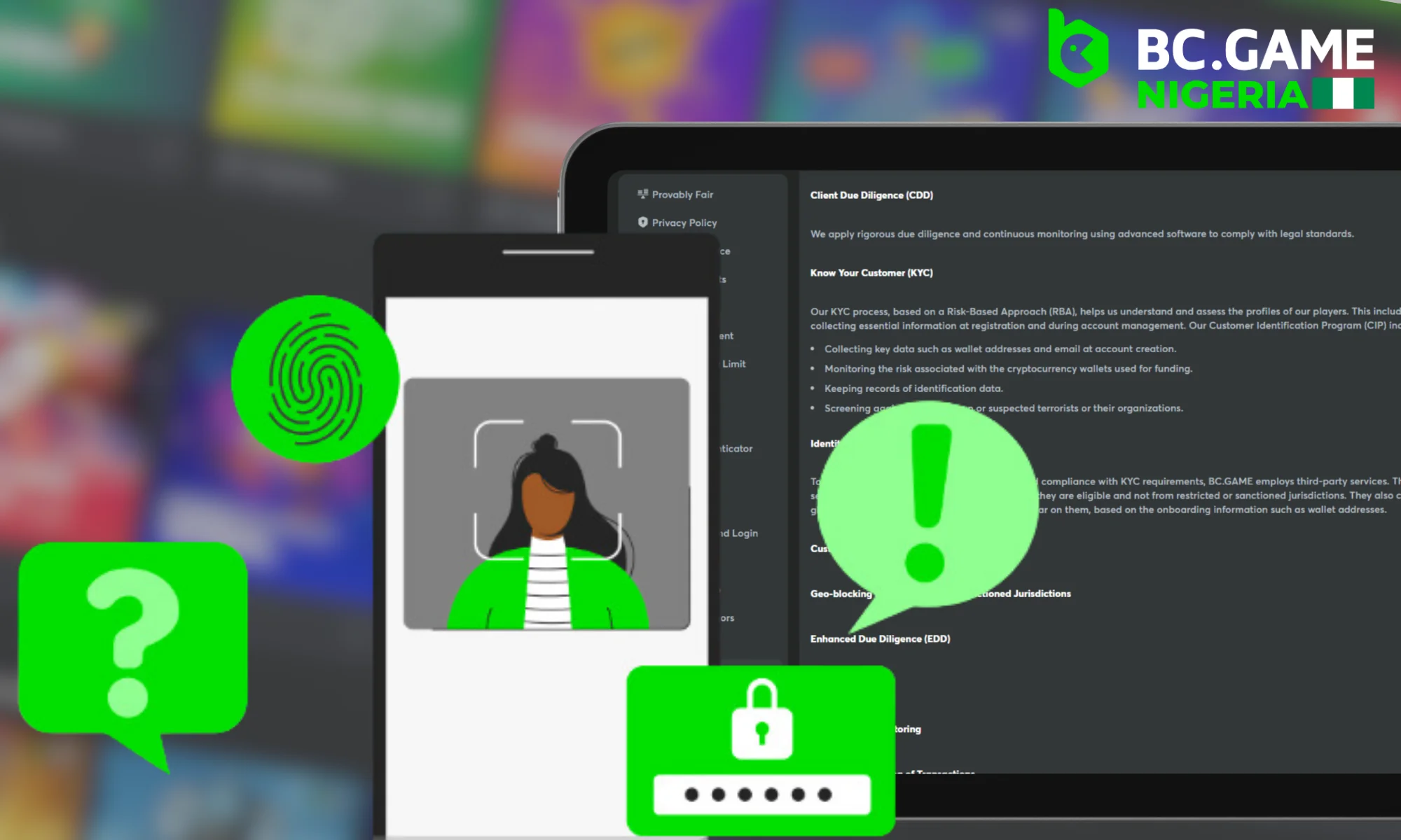 Anti-money laundering measures at the platform BC Game for Nigerians