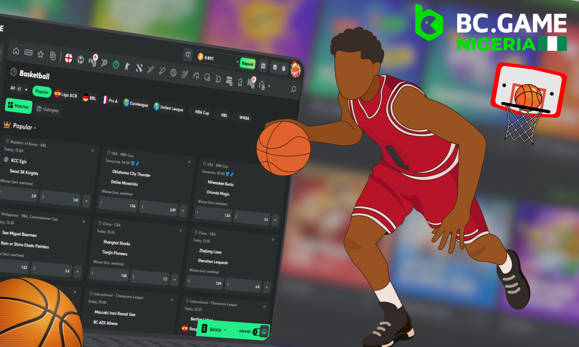 The best basketball sporting events are available at the Game bookmaker