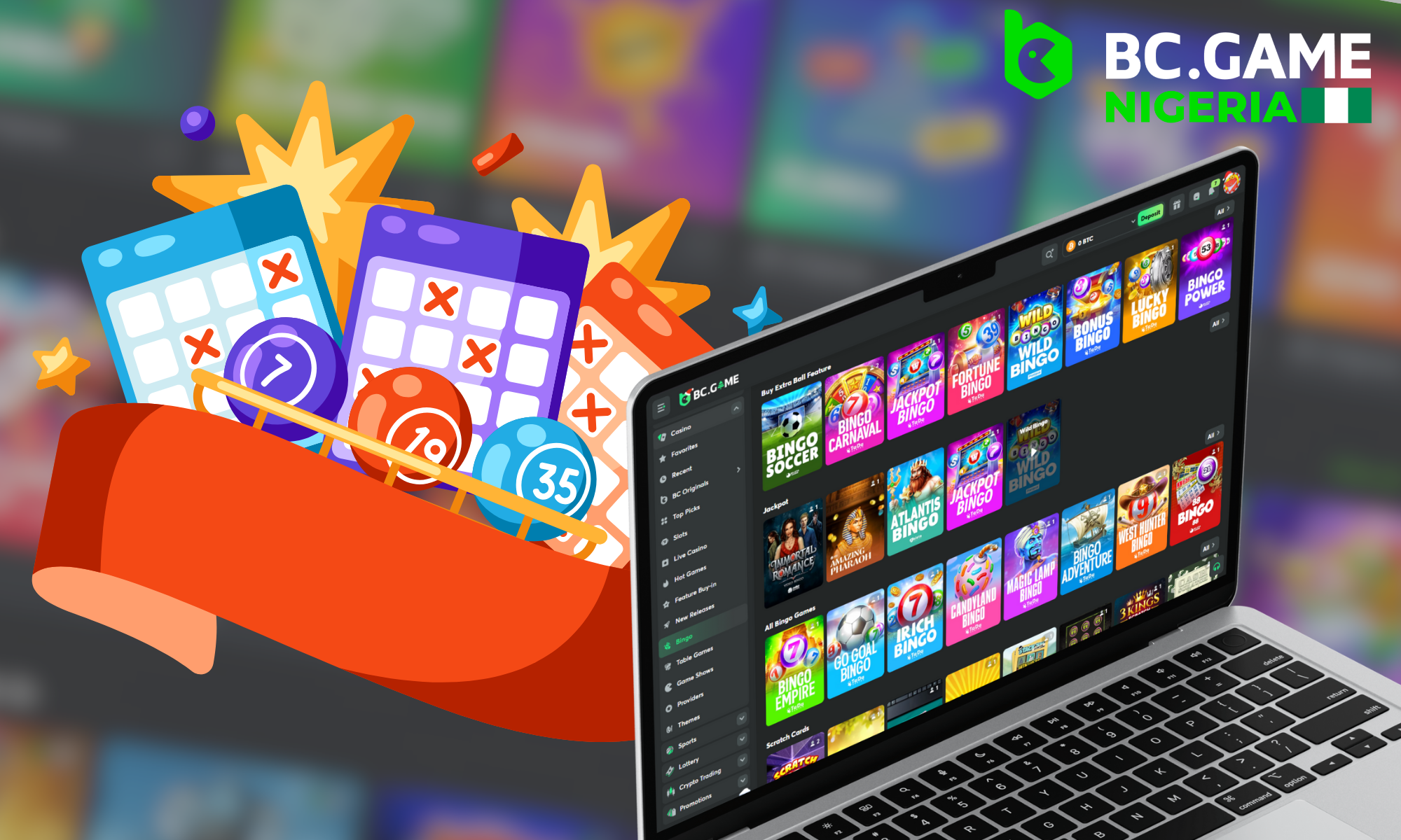 Bingo games available in BC Game Nigeria