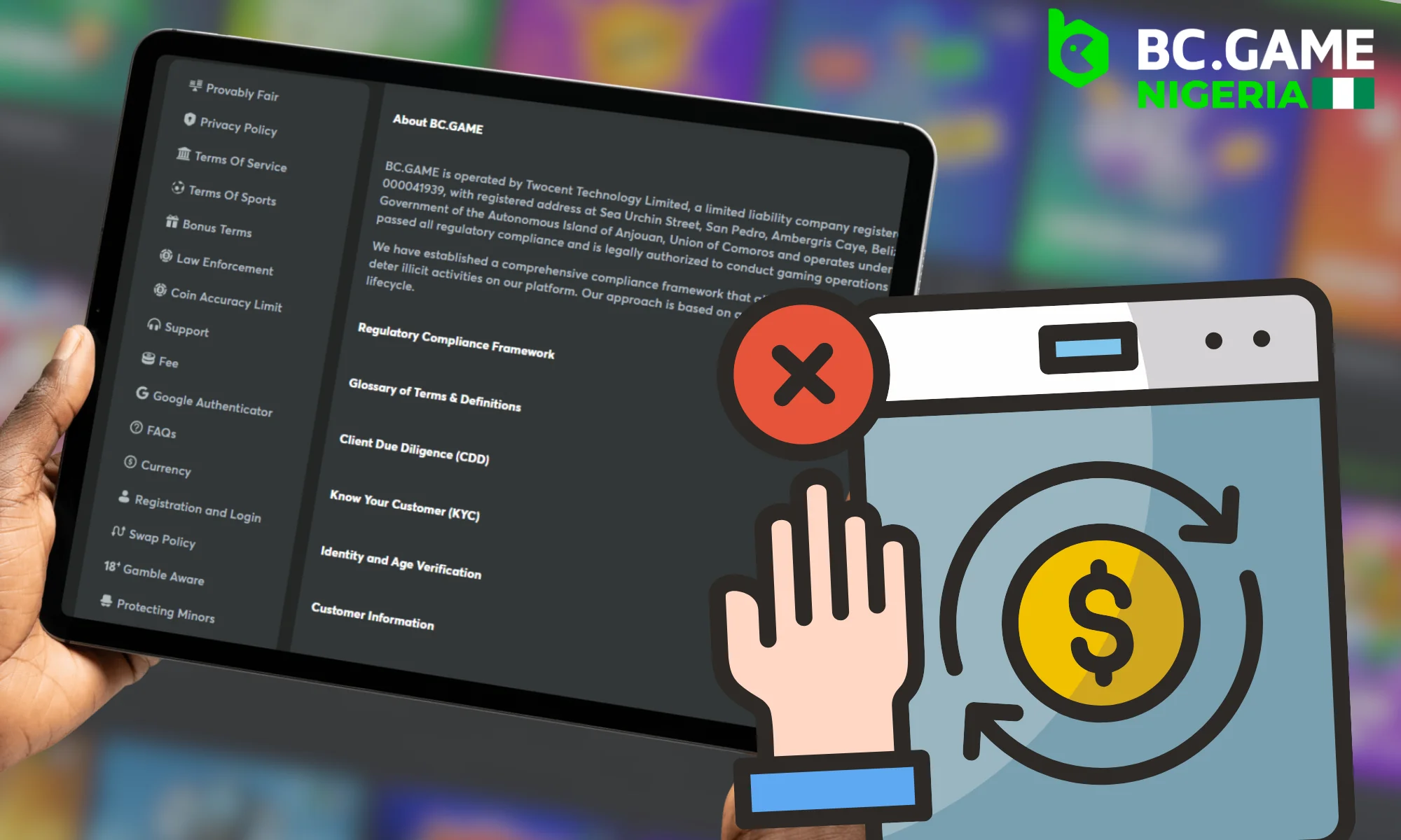 BC Game Nigeria - Definition of money laundering