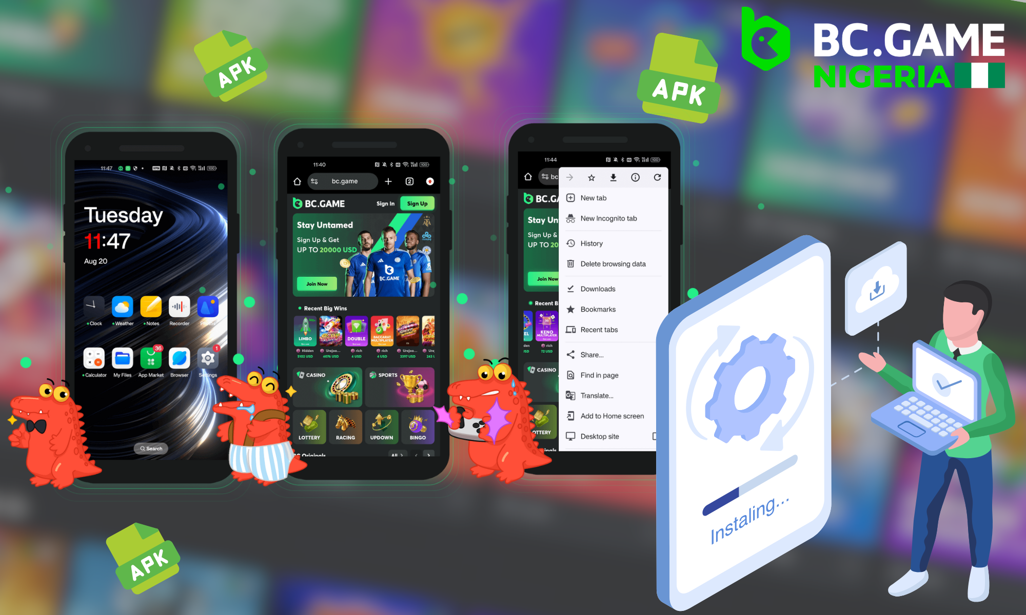 Installing BC Game APK