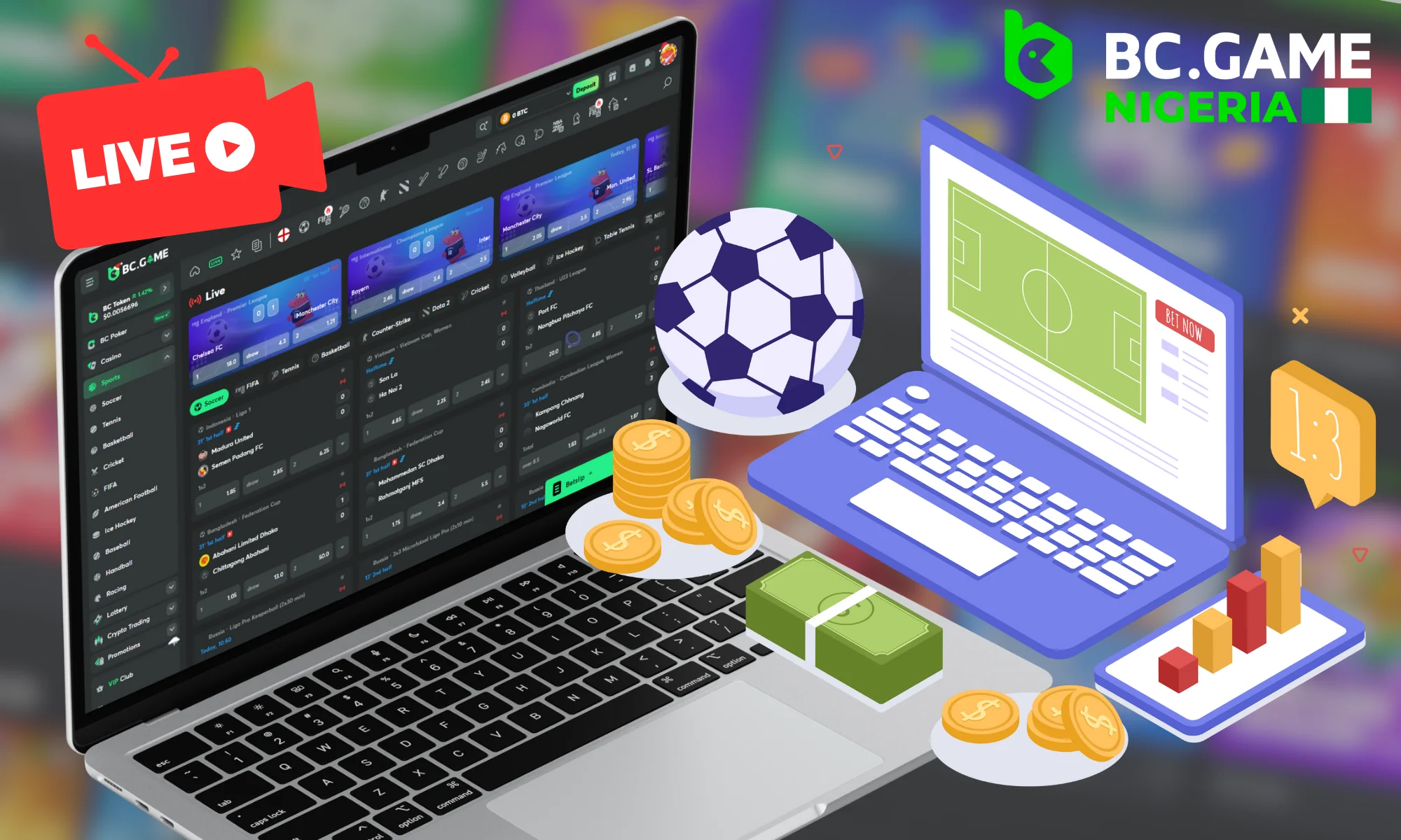 BC Game offers real-time betting