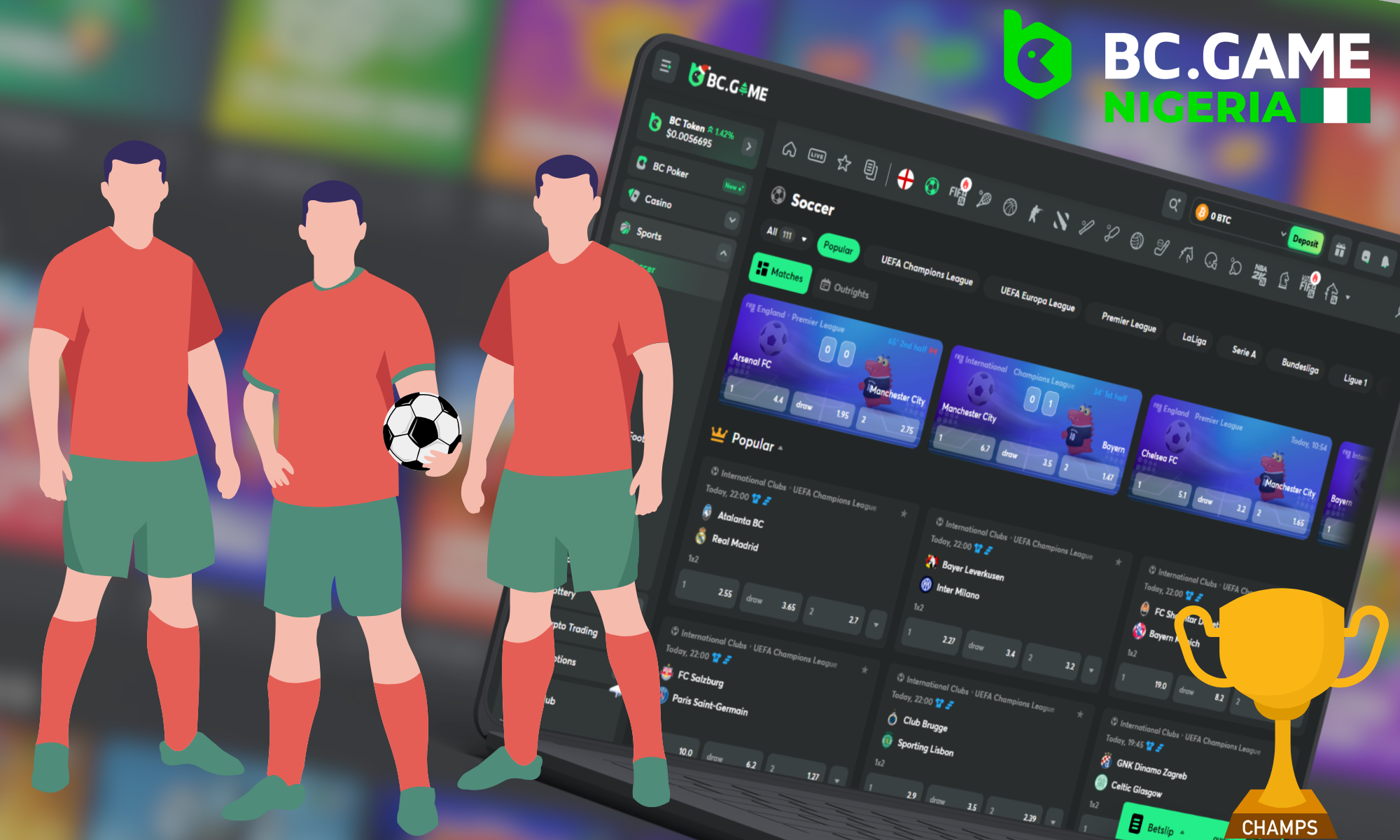 BC Game offers over 150 football events