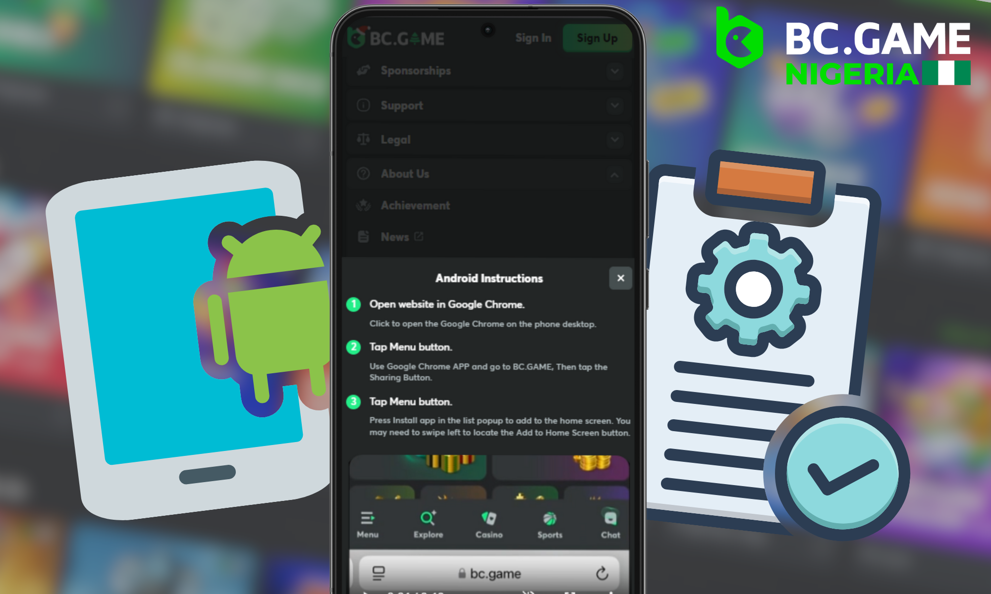 BC Game system requirements for Android